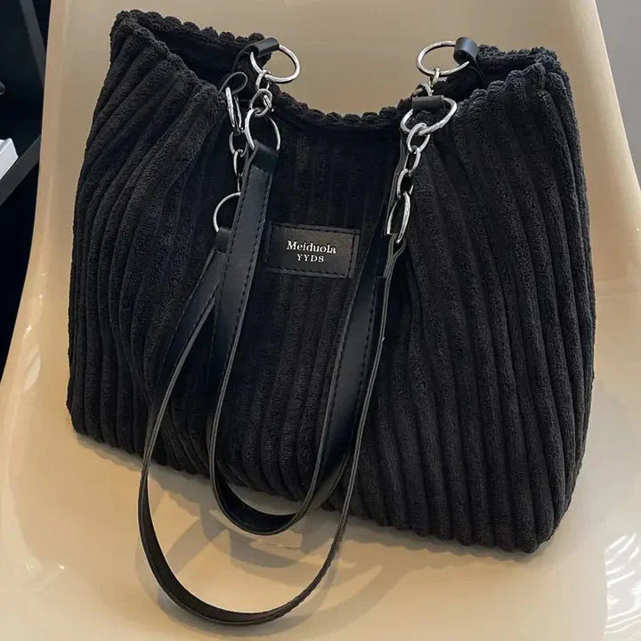 Amanda™ - Shopper En Velours Côtelé