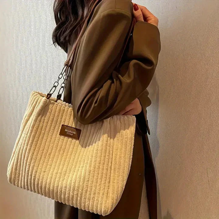 Amanda™ - Shopper En Velours Côtelé
