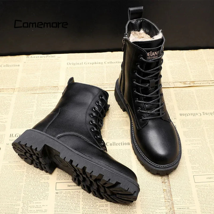 Lena™ | Bottes d'hiver en Cuir Chaud