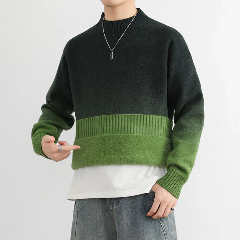 Col Roulé En Tricot Ombré