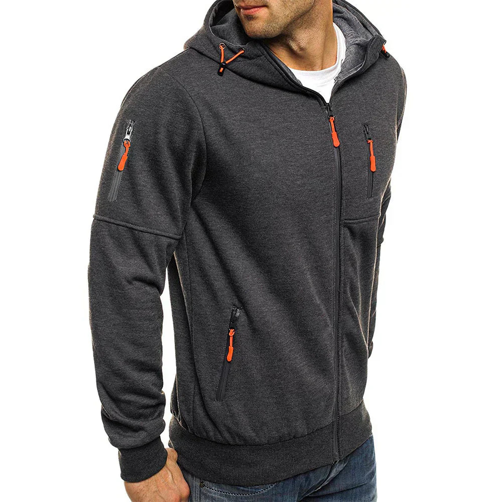 Terzo - Sweat à capuche zippé décontracté