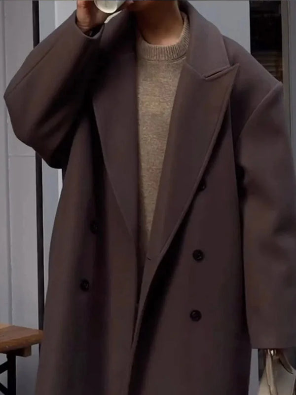 Gracie - Manteau plus long et décontracté à double boutonnage