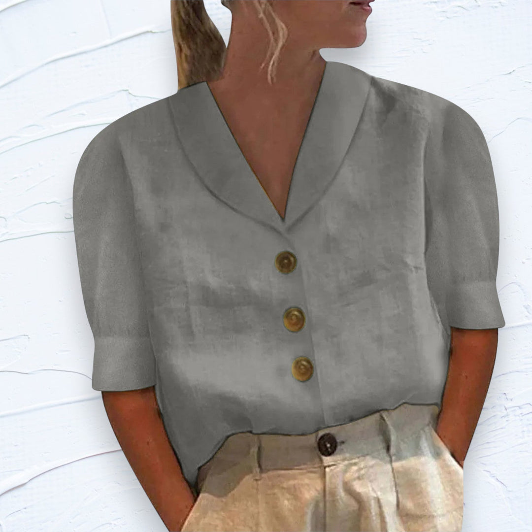 Nilsa™ - Chemisier chic pour femmes avec col et boutons