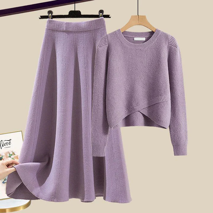 Gráinne | Ensemble chic de pull et de jupe en tricot