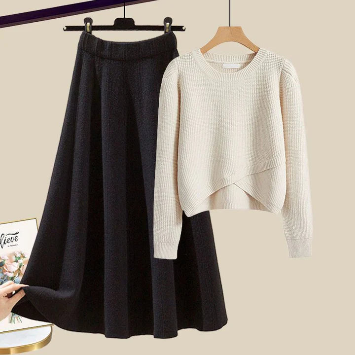 Gráinne | Ensemble chic de pull et de jupe en tricot