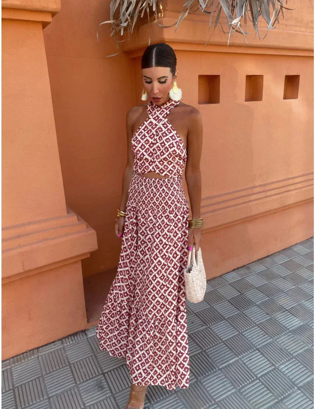Mickay™ | Robe Midi Élégante à Épaules Dénudées