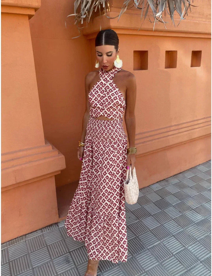 Mickay™ | Robe Midi Élégante à Épaules Dénudées