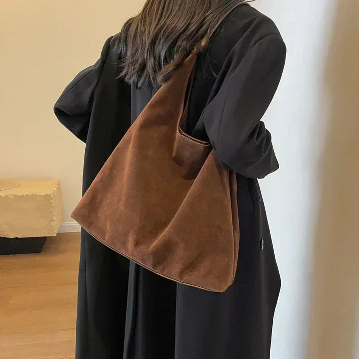Amina | Grand Sac En Suédine Végétalienne À Poches Multiples