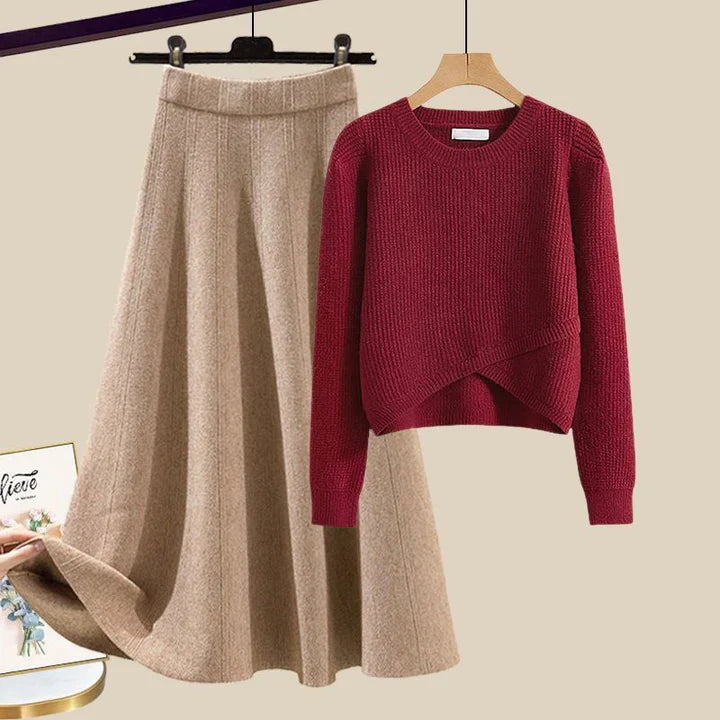 Gráinne | Ensemble chic de pull et de jupe en tricot