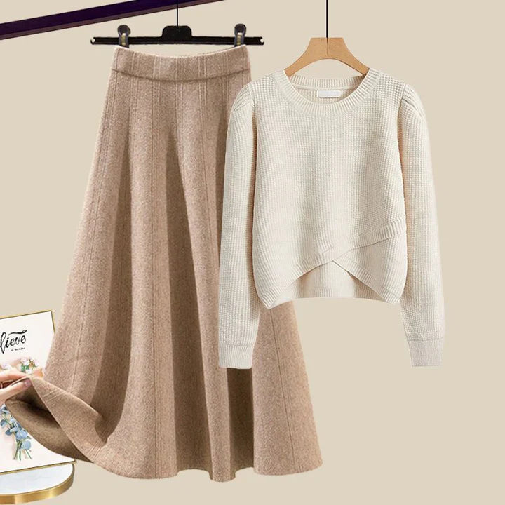 Gráinne | Ensemble chic de pull et de jupe en tricot