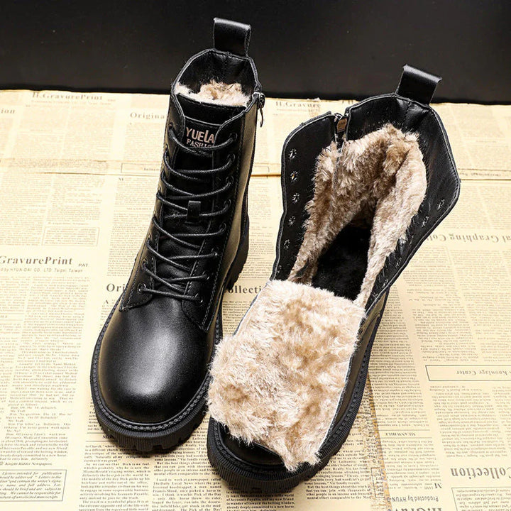 Lena™ | Bottes d'hiver en Cuir Chaud