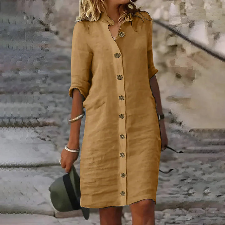 Bea™ | Robe chemise midi décontractée