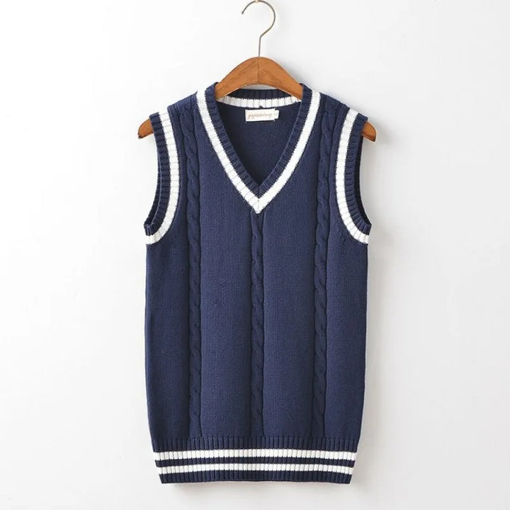 Gilet En Tricot À Col En V