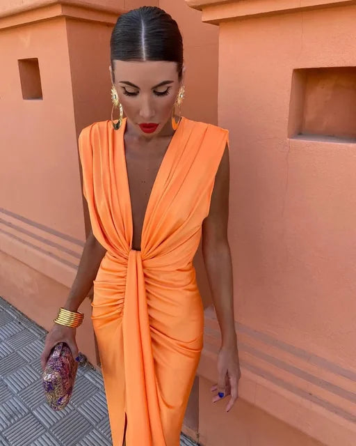 Moriah™ | Robe Élégante Plissée