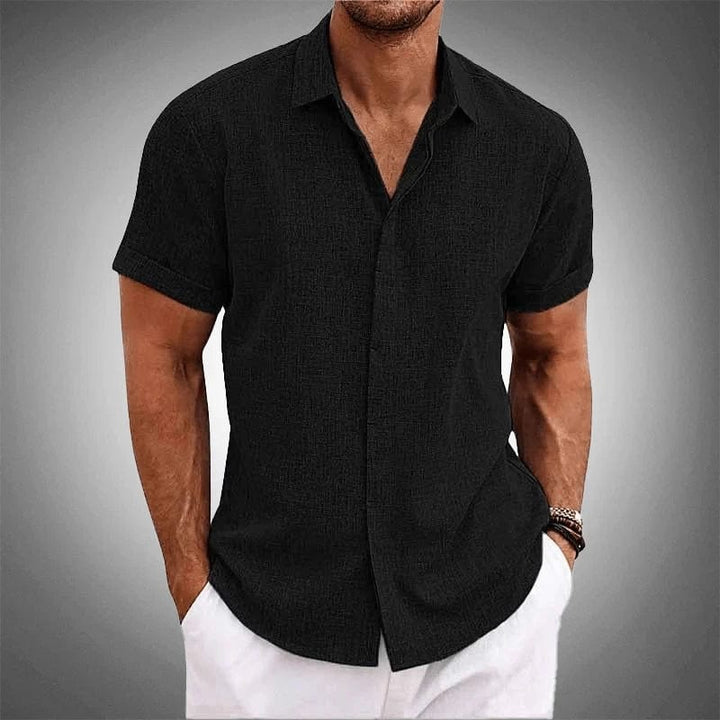 Kiwi Signature Chemise En Lin À Manches Courtes