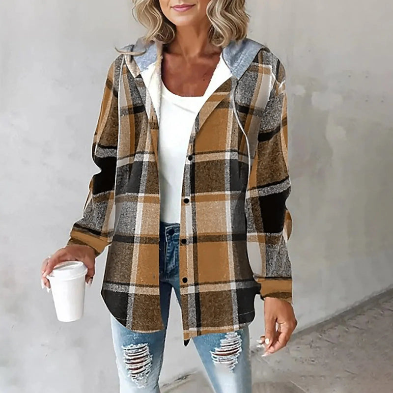 Martina™ | Veste boutonnée à carreaux pour femme