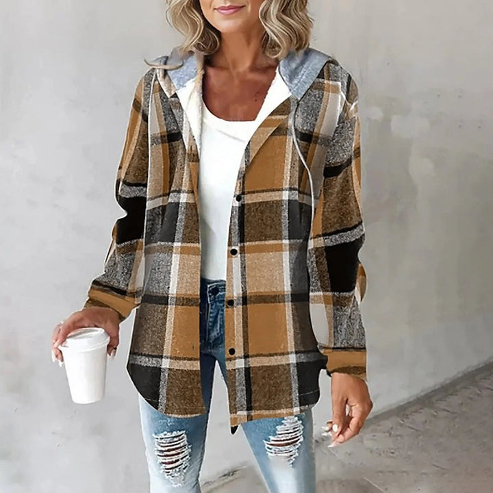 Martina™ | Veste boutonnée à carreaux pour femme