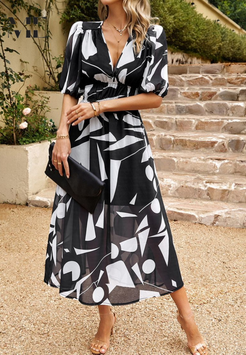 Danielle | Robe Midi Luxe Intemporelle (Presque épuisé)