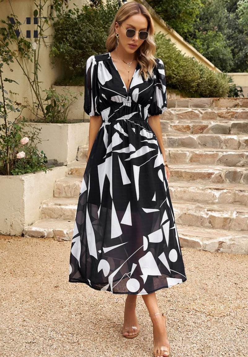 Danielle | Robe Midi Luxe Intemporelle (Presque épuisé)