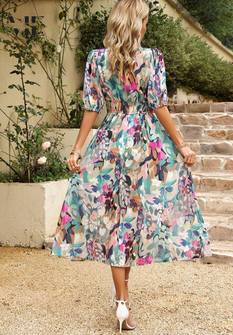 Danielle | Robe Midi Luxe Intemporelle (Presque épuisé)