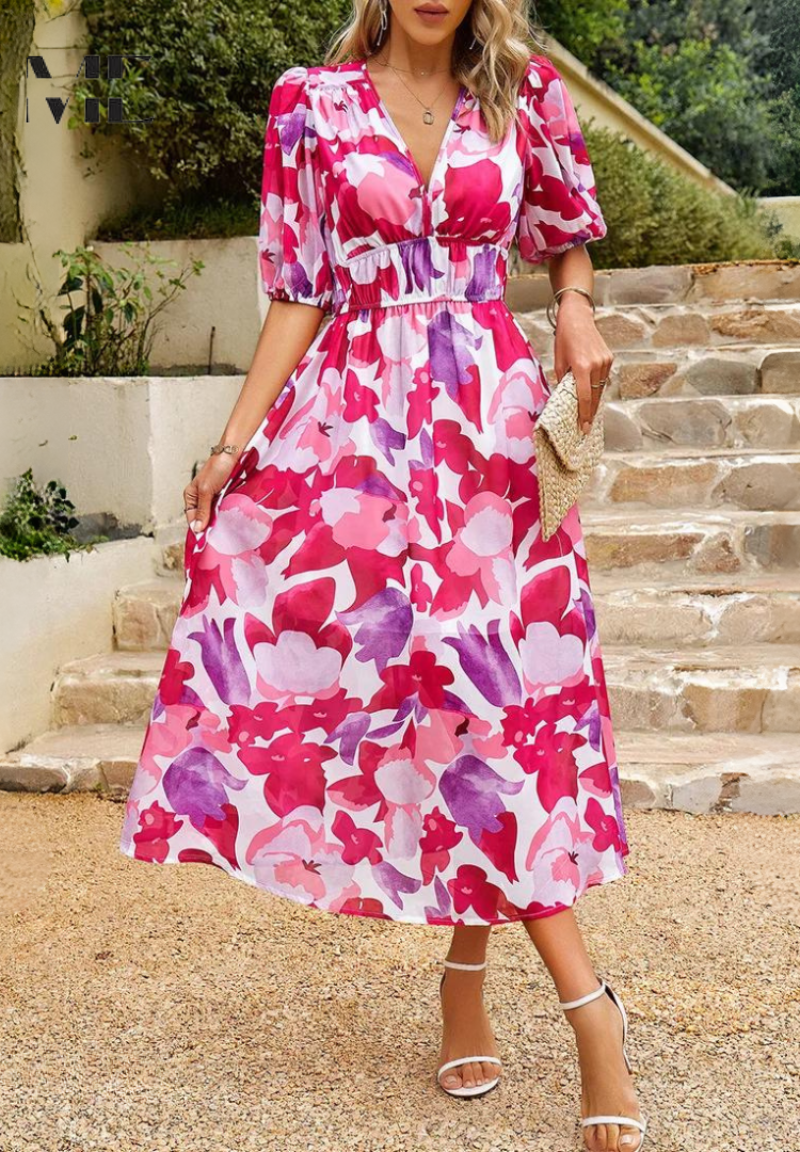 Danielle | Robe Midi Luxe Intemporelle (Presque épuisé)