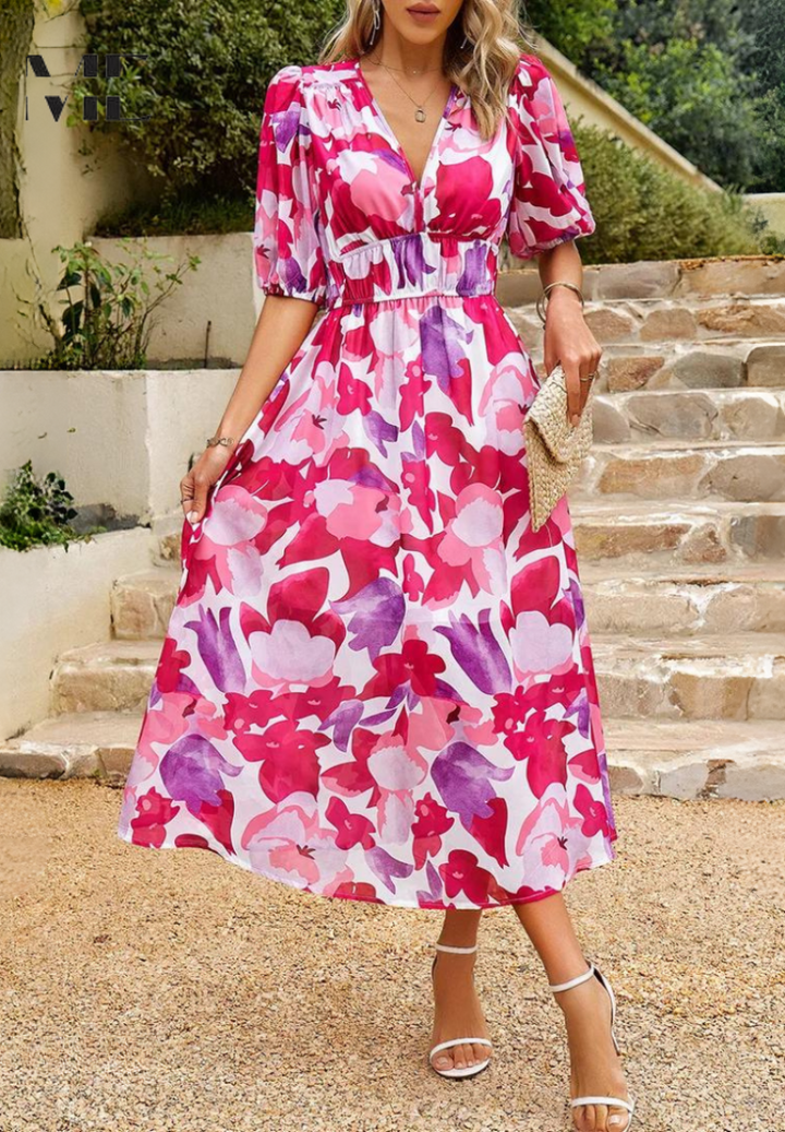 Danielle | Robe Midi Luxe Intemporelle (Presque épuisé)