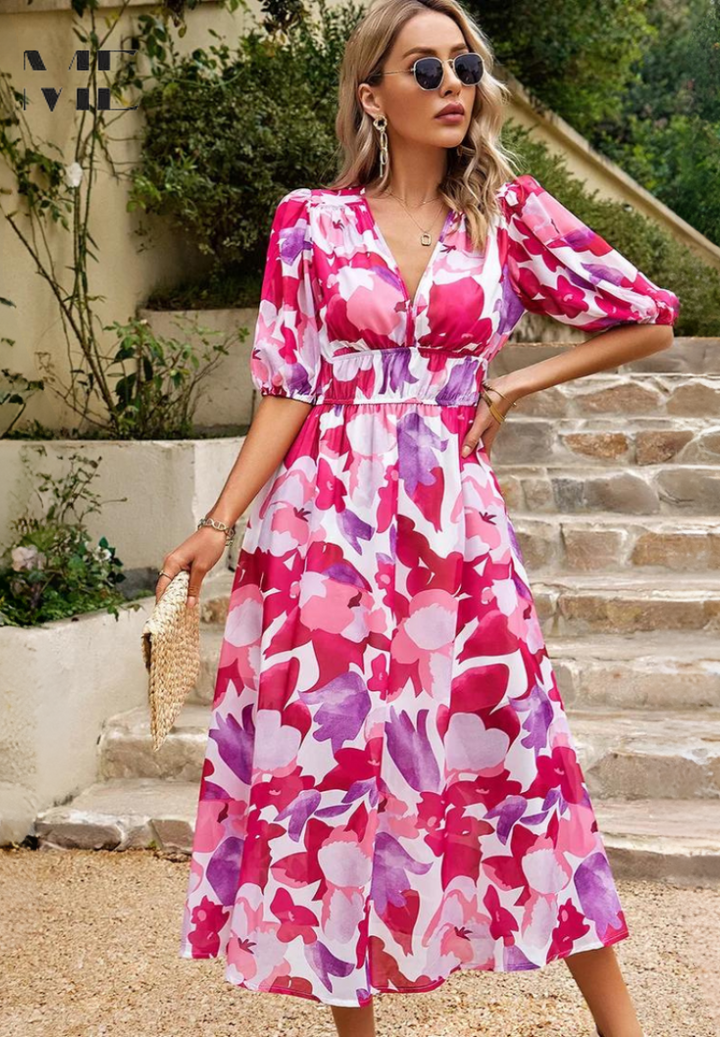 Danielle | Robe Midi Luxe Intemporelle (Presque épuisé)