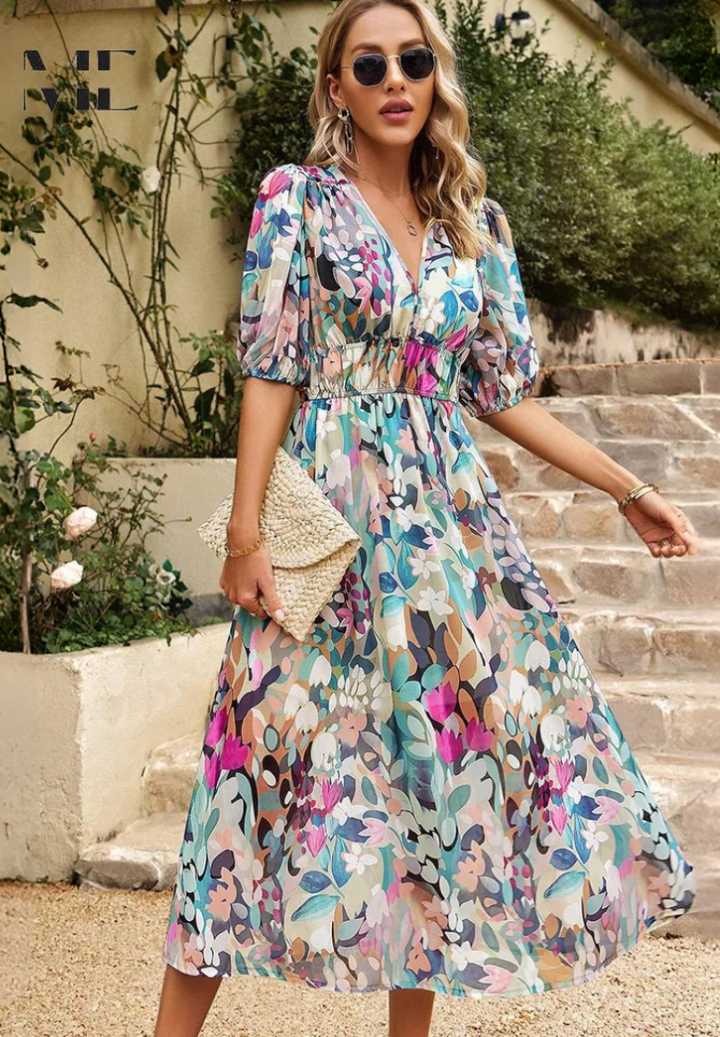 Danielle | Robe Midi Luxe Intemporelle (Presque épuisé)