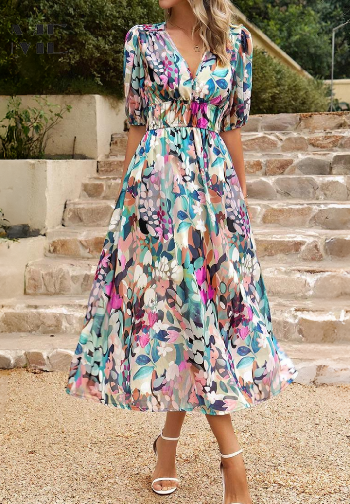 Danielle | Robe Midi Luxe Intemporelle (Presque épuisé)