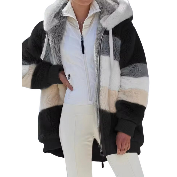 Alaska - Manteau d'hiver rayé pour femme