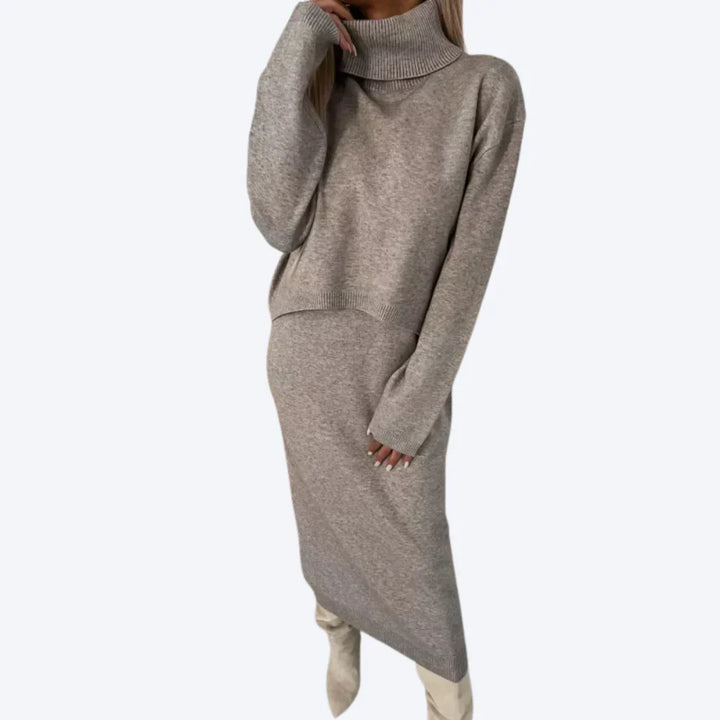 Joana | Robe avec col roulé assorti