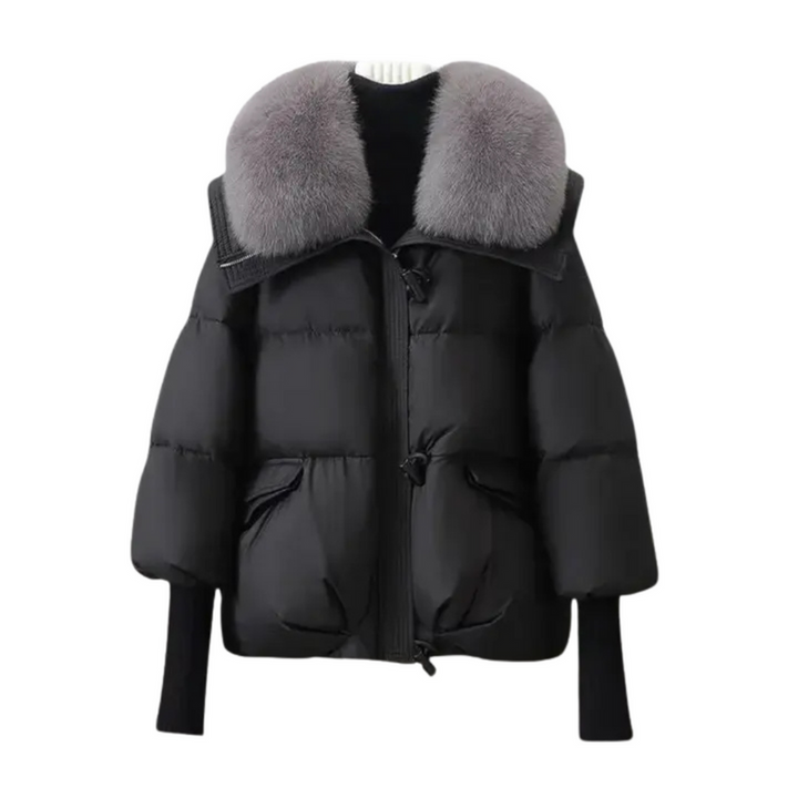 CHRISTINA® - Veste d'hiver avec col en fourrure luxueuse
