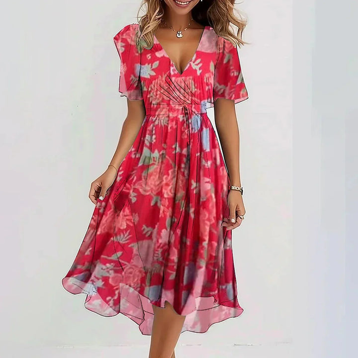 Priscilla | Robe élégante à manches courtes