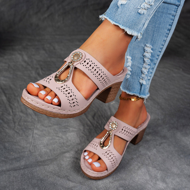 Nicoleta – Sandale orthopédique avec strass