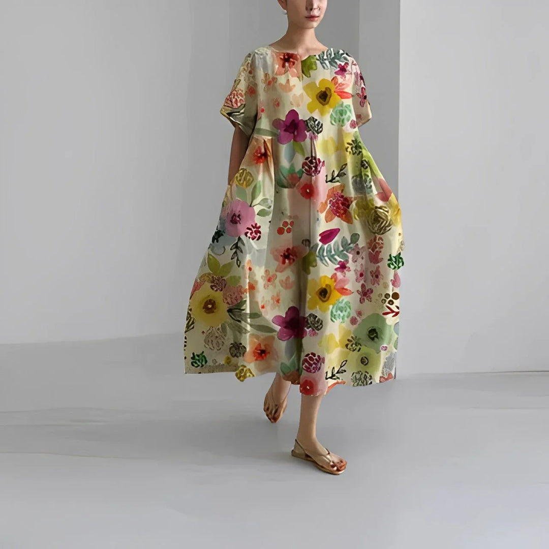 Amelia - Robe bohème avec fleurs
