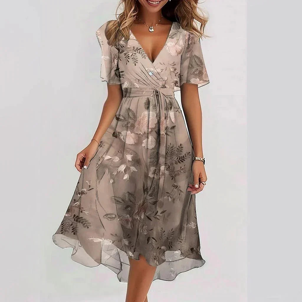Priscilla | Robe élégante à manches courtes
