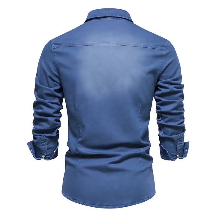 Chemise en denim de coton AdaptiveFit : Taillée pour l'homme