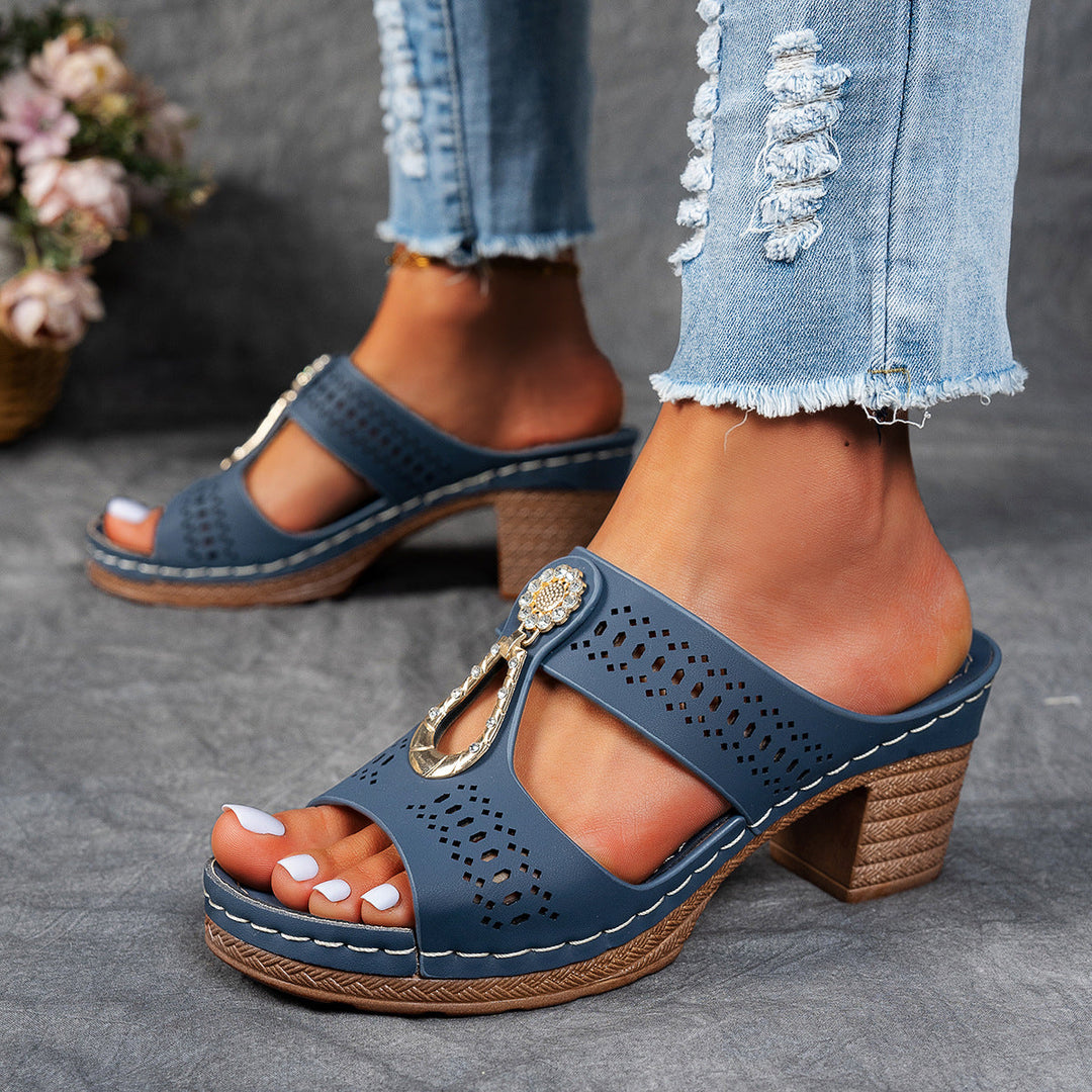 Nicoleta – Sandale orthopédique avec strass