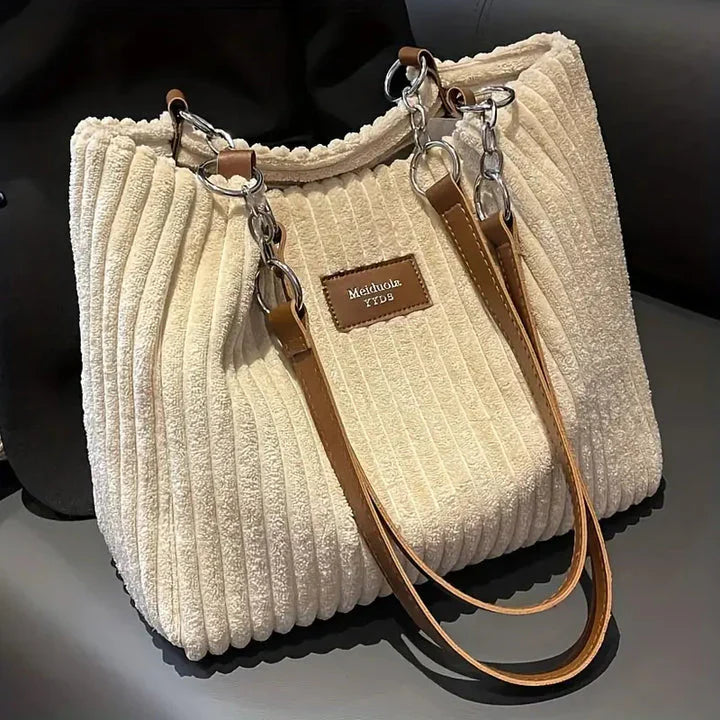 Amanda™ - Shopper En Velours Côtelé
