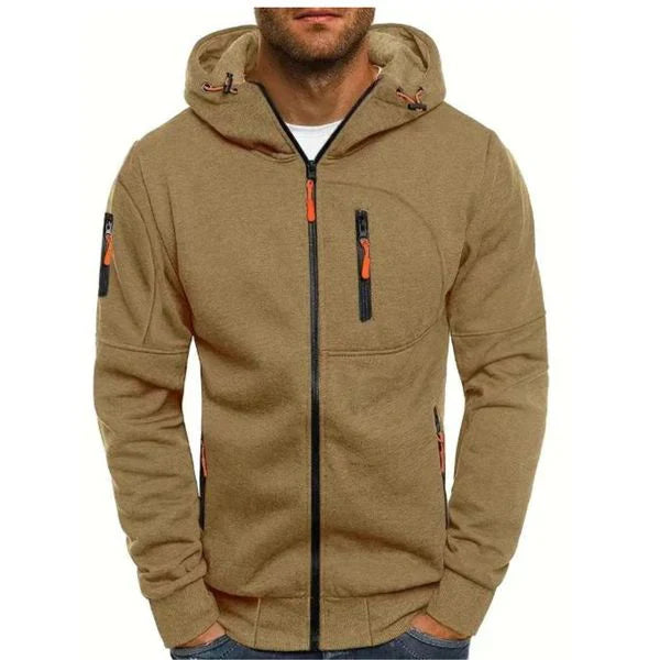 Terzo - Sweat à capuche zippé décontracté