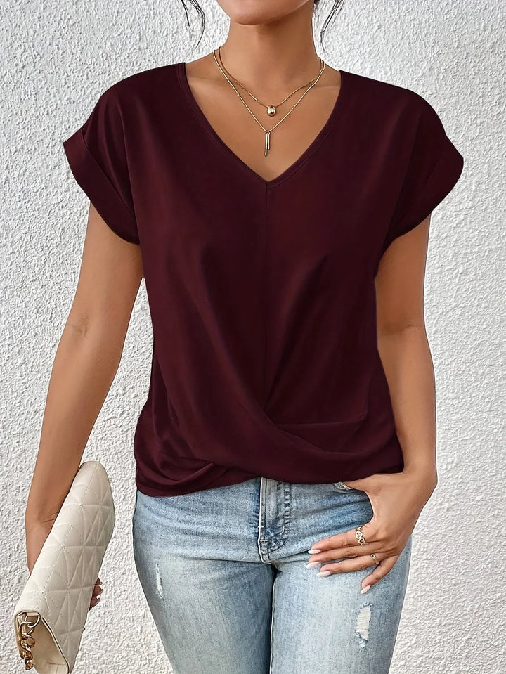 Michela™ | T-shirt décontracté avec encolure en forme de cœur
