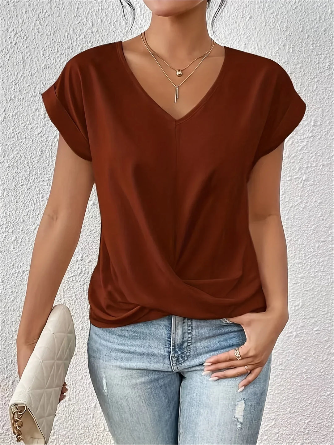 Michela™ | T-shirt décontracté avec encolure en forme de cœur