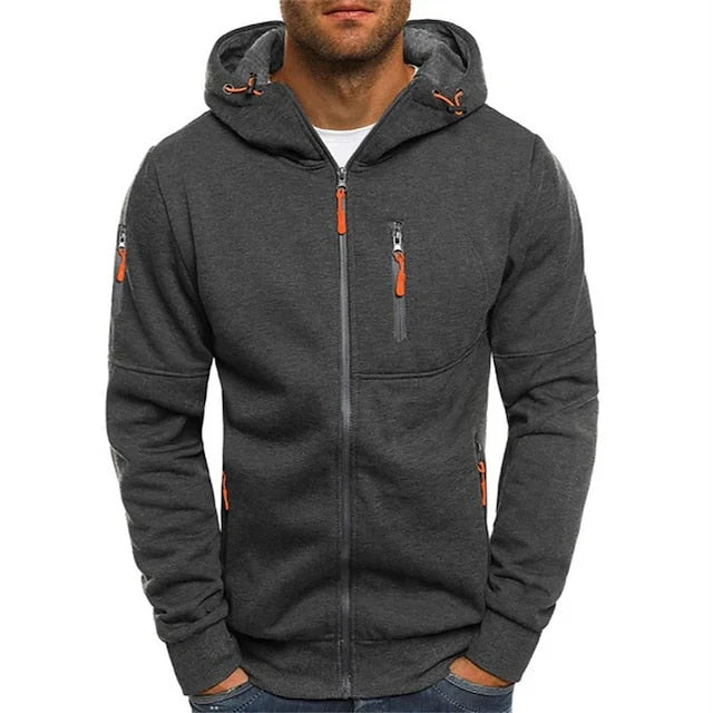 Terzo - Sweat à capuche zippé décontracté