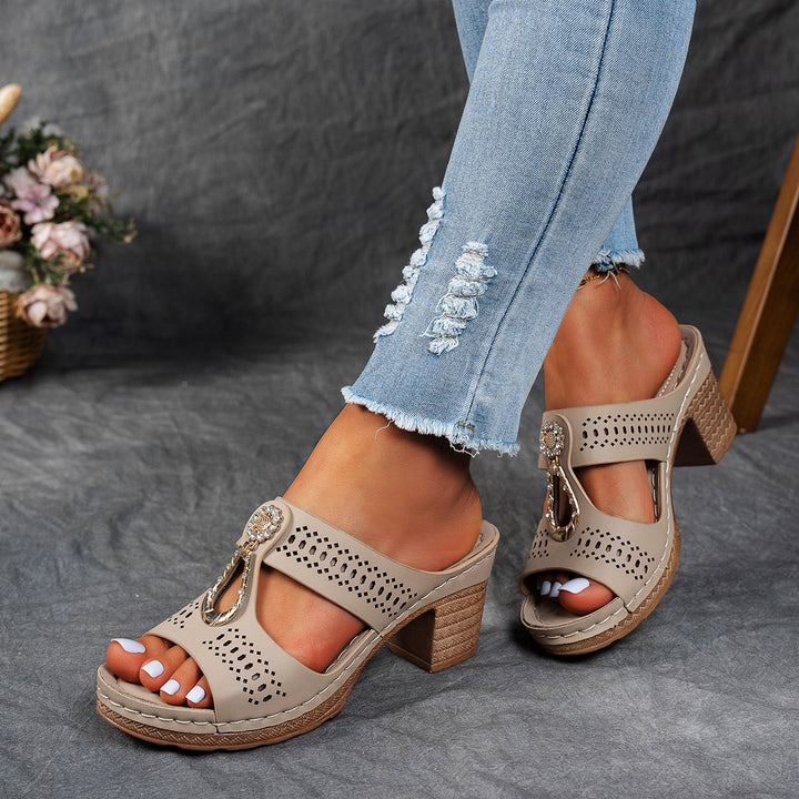 Nicoleta – Sandale orthopédique avec strass