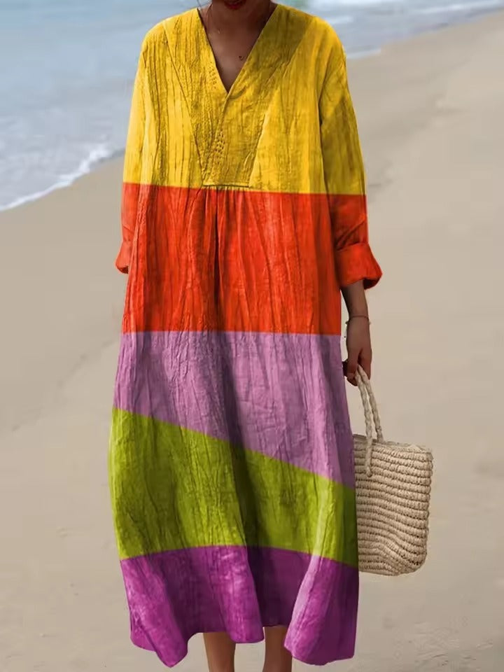 Emily – Robe Longue Fleurie Décontractée