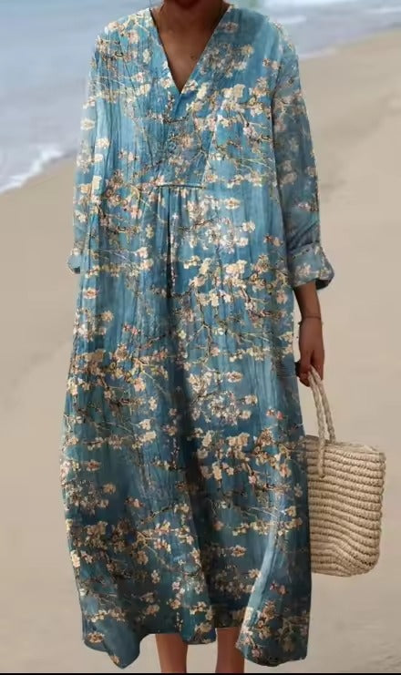 Emily – Robe Longue Fleurie Décontractée