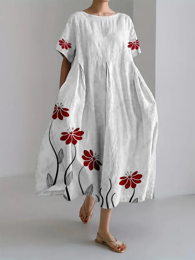 SABRINA | Robe longue florale d'une élégance naturelle et d'un confort maximal pour tous les moments informels