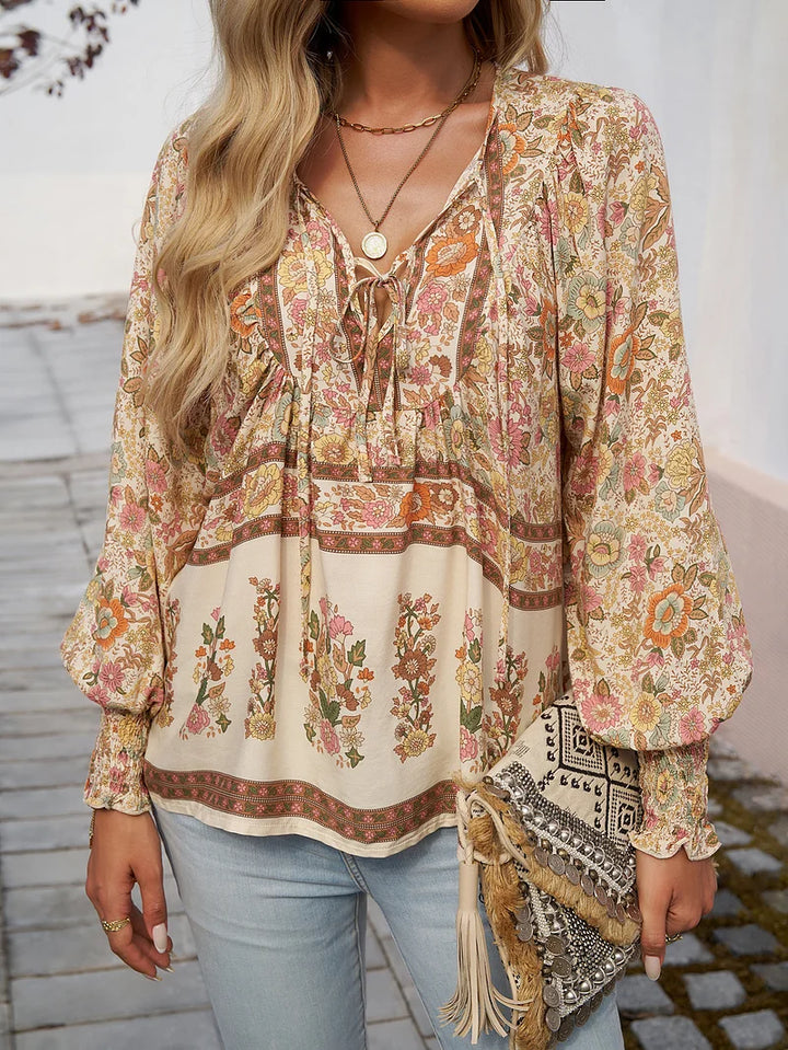 Sallie™ | Top Boho à imprimé floral