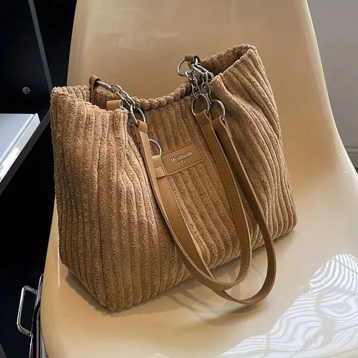 Amanda™ - Shopper En Velours Côtelé