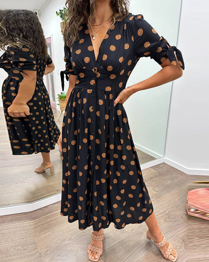 Jaelina – Robe Élégante à Col en V